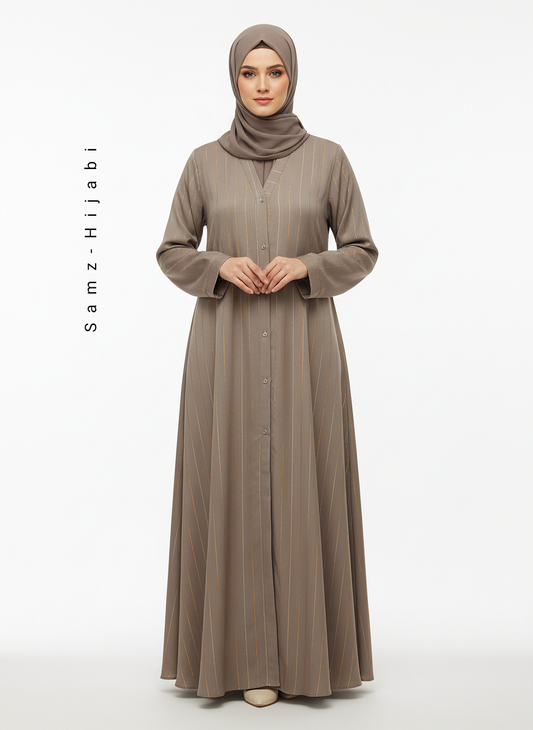 Lumina Shimmer Abaya (Hazel)