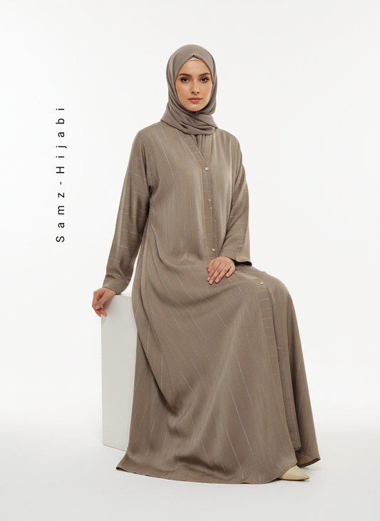 Lumina Shimmer Abaya (Hazel)
