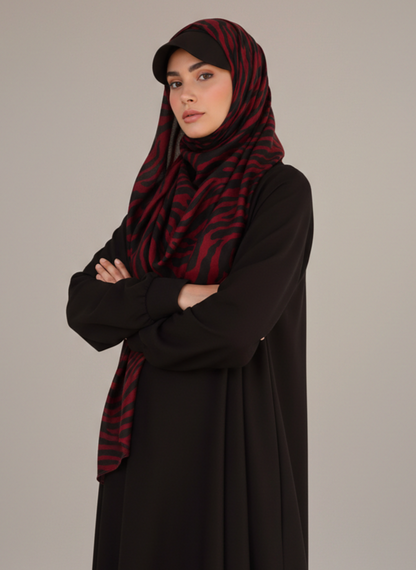 Sun Protection Instant Hijab_Cherry Red