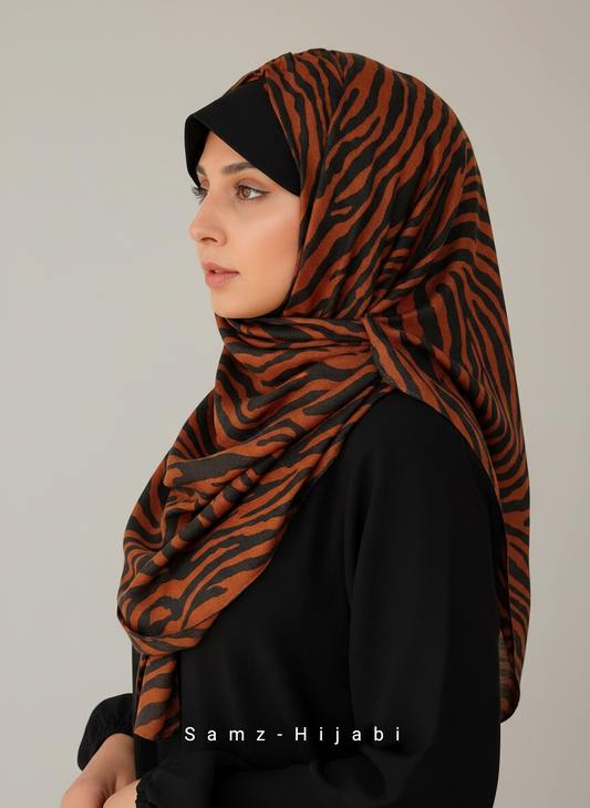 Sun Protection Instant Hijab_ Brown