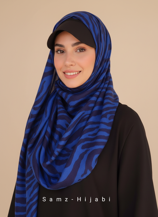 Sun Protection instant Hijab _ Blue