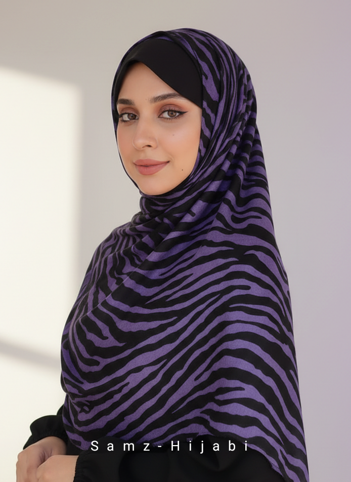 Sun Protection Instant Hijab_ Purple