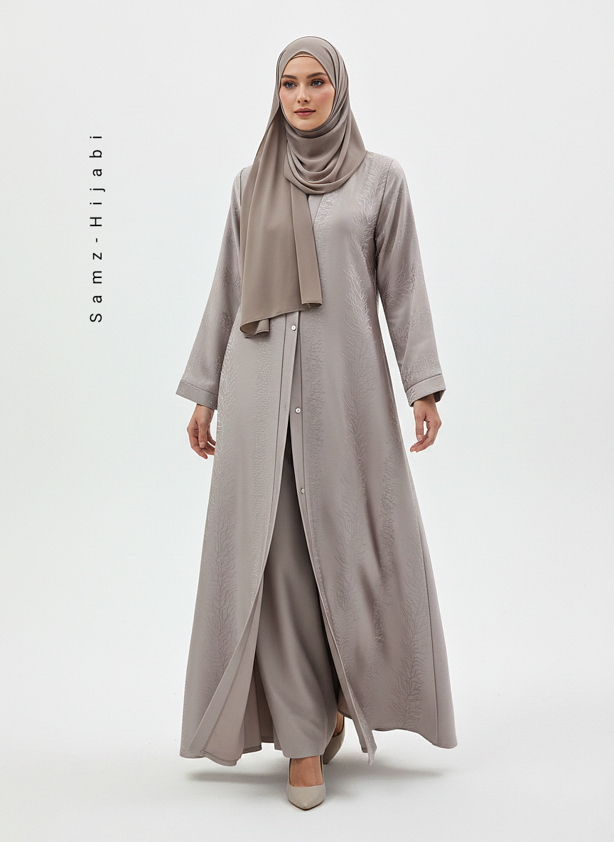 Tree Textured Abaya (03)