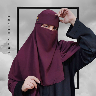 Hard-Patti Saudi Naqab Size (L)-Burgandy