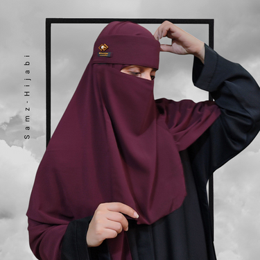 Hard-Patti Saudi Naqab Size (L)-Burgandy