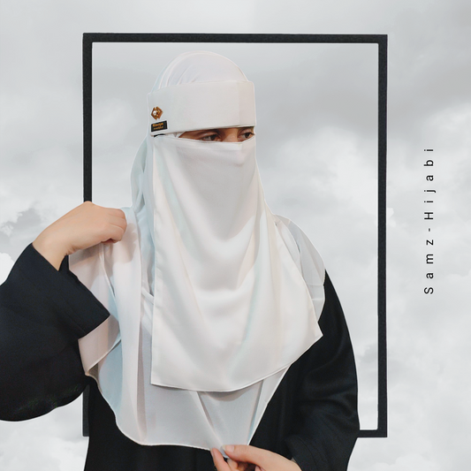 Hard-Patti Saudi Naqab Size (L)-White