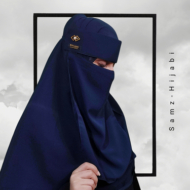 Hard-Patti Saudi Naqab Size (L)-Navy Blue