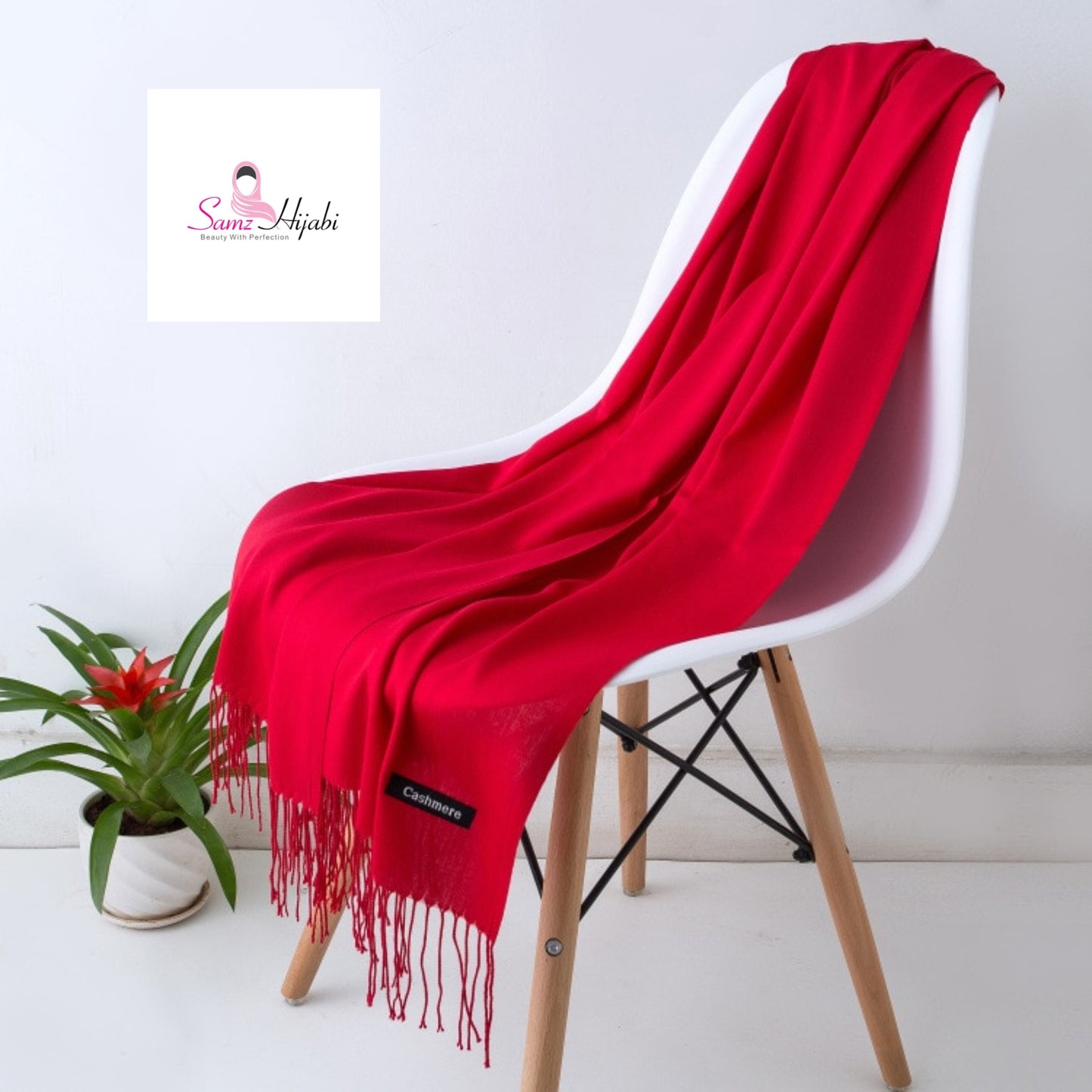 Allure Cashmere Cut Shawl - Red