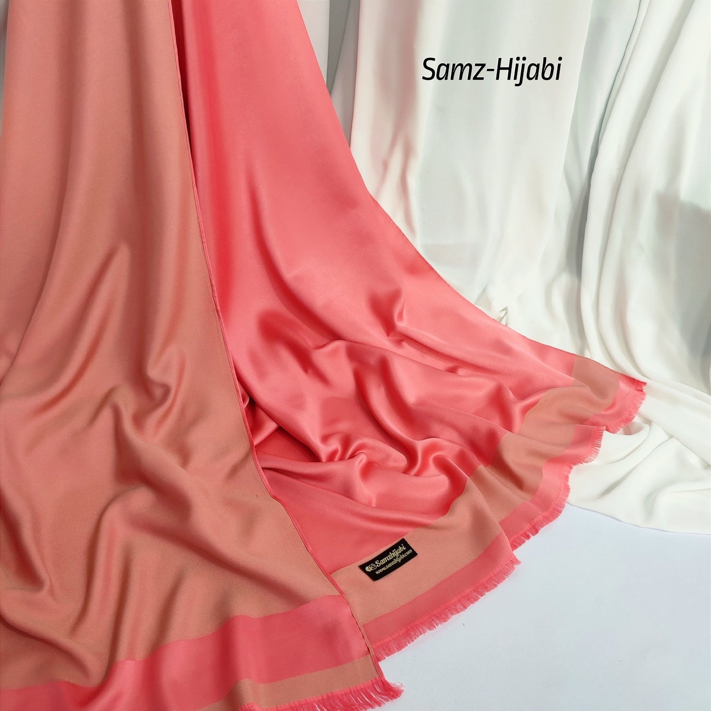 Satin Silk Dual Tone Hijab-pink