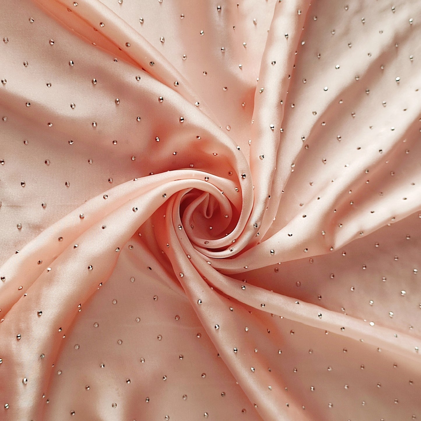 Stone Satin Silk Hijab Peach