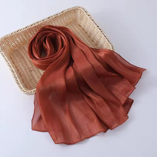 Organza Silk Hijab_Pumpkin