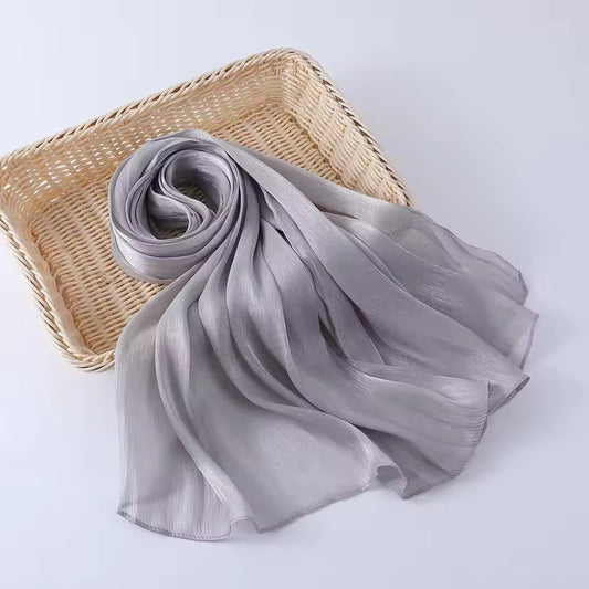 Organza Silk Hijab_Silver