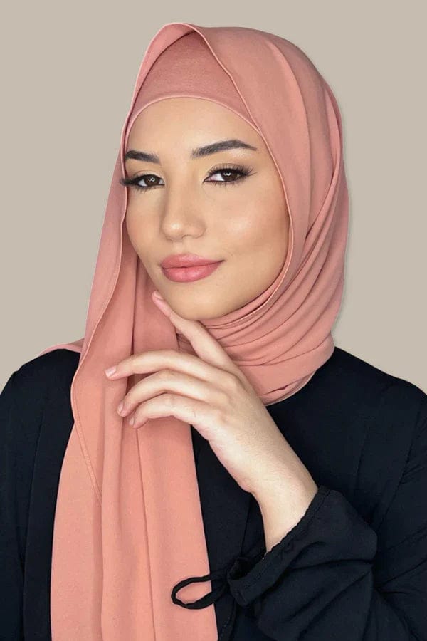 Chiffon Georgette Hijab - Peach