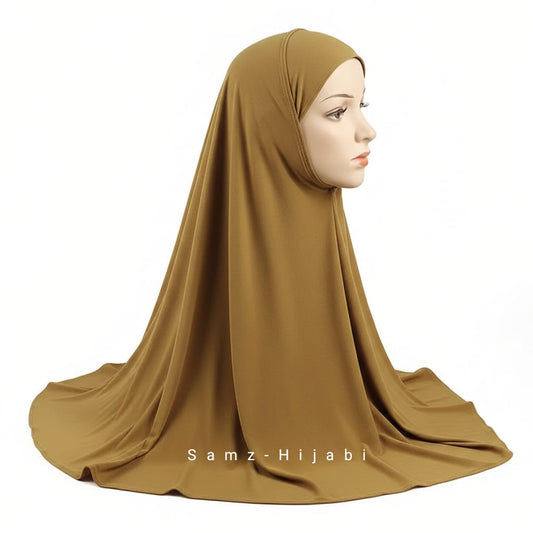Kids Khimar Makhna (Musturd)