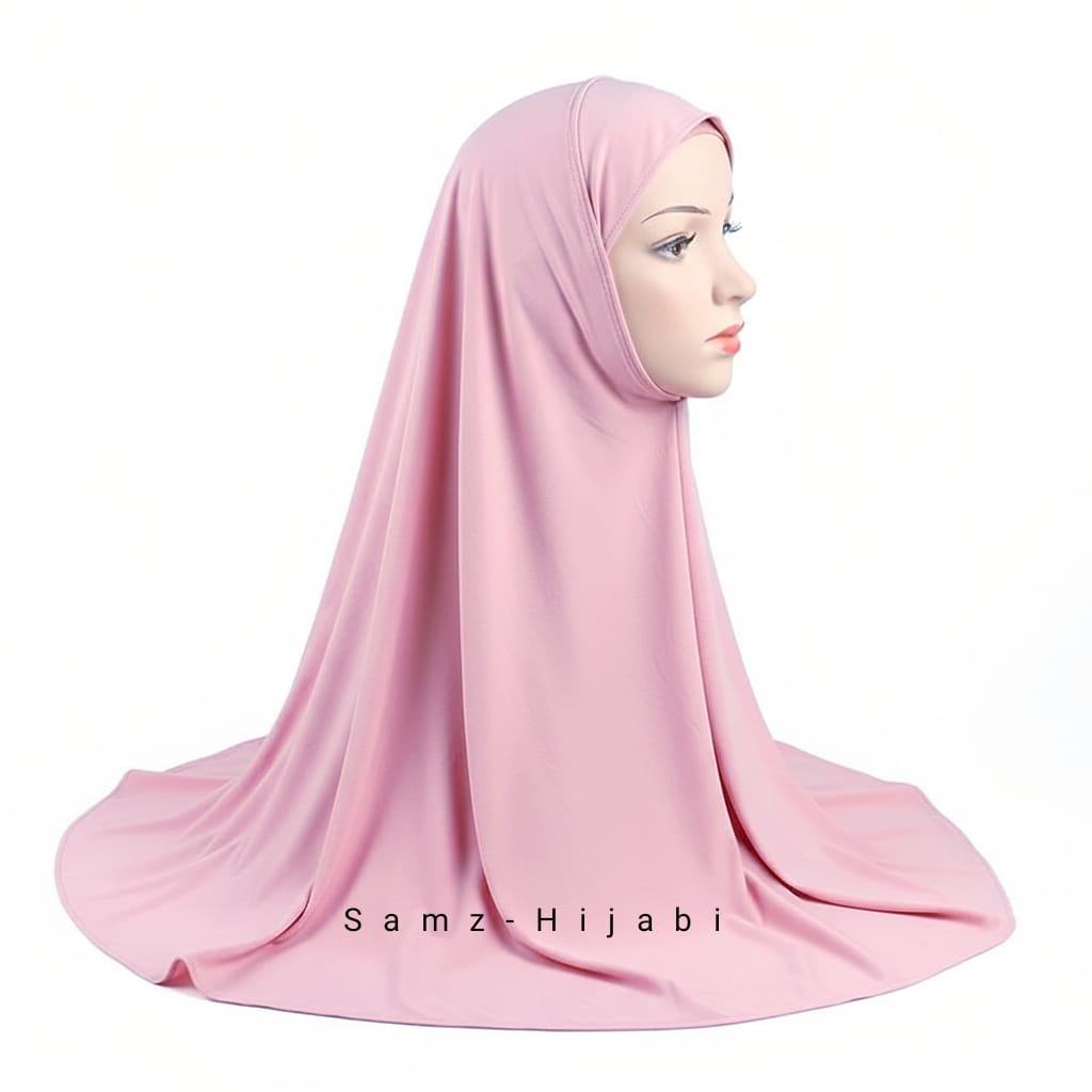 Kids Khimar Makhna (Baby Pink)
