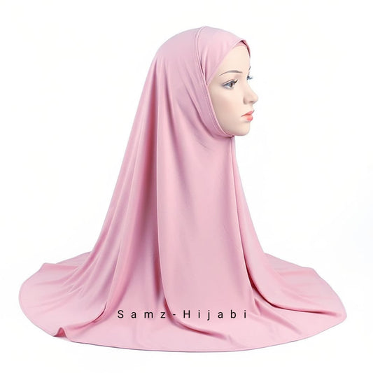 Kids Khimar Makhna (Baby Pink)