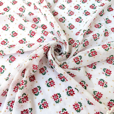 Red Blossom Lawn Hijab