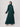 Palm Leaf Embroidered Front Open Abaya-Green