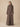 Palm Leaf Embroidered Front Open Abaya-Brown
