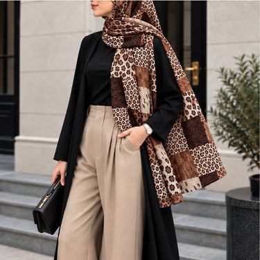 Leopards Patch Print Hijab (07)