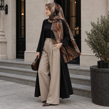 Leopards Patch Print Hijab (05)