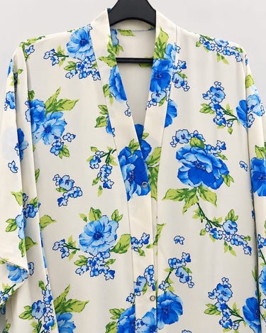 Printed Front Open Straight Abaya (14)