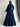 Majestic Tripal Frill Abaya (Navy Blue)