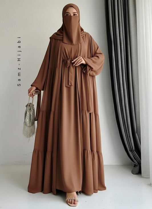 Majestic Tripal Frill Abaya