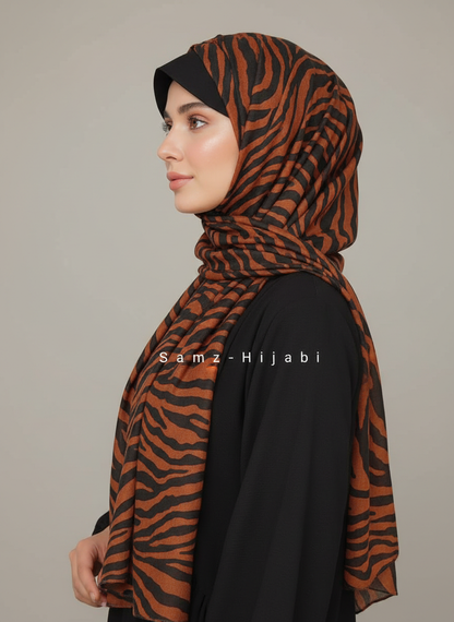 Sun Protection Instant Hijab_ Brown