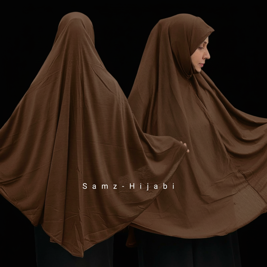 Jersey Khimar Makhna (Big Size) Brown