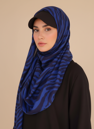 Sun Protection instant Hijab _ Blue