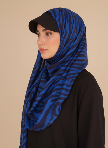 Sun Protection instant Hijab _ Blue