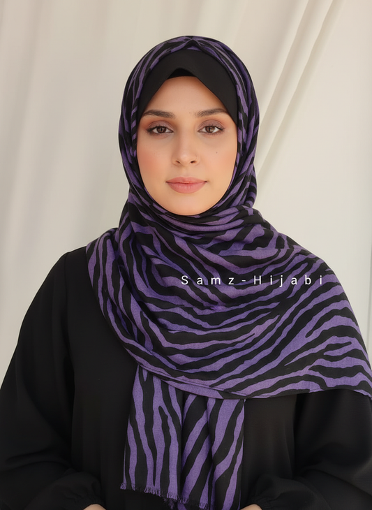 Sun Protection Instant Hijab_ Purple