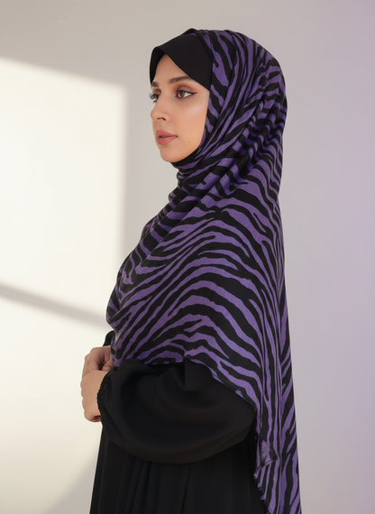 Sun Protection Instant Hijab_ Purple