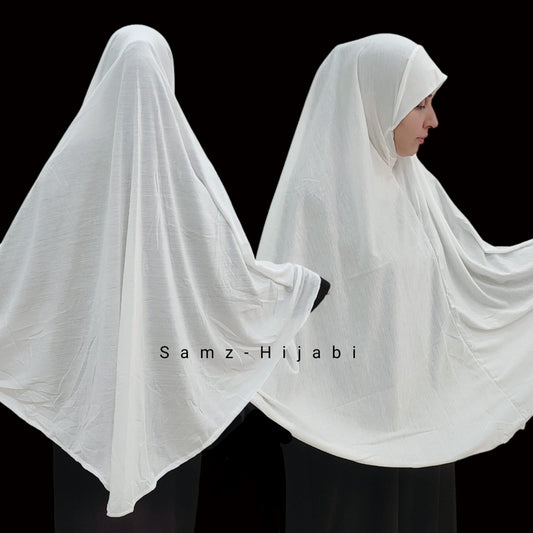 Jersey Khimar Makhna (Big Size) White