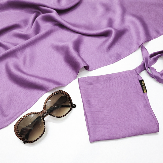 Crinkle Silk Hijab Naqab Set Onion