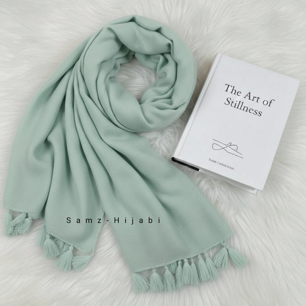 Tassel Lawn Hijab (Mint)