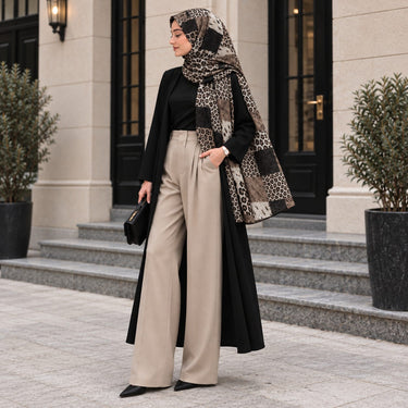 Leopards Patch Print Hijab (10)