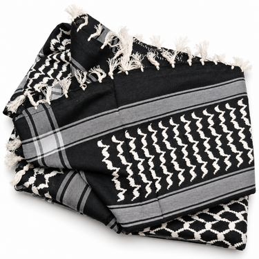 Palestinian Embroidered Keffiyeh Scarf XL