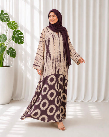 Zahra Chunri Abaya with Scarf (MAROON)
