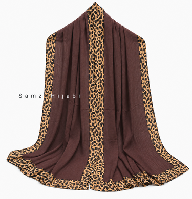 Cheetah - Crinkle Lawn Hijab Brown