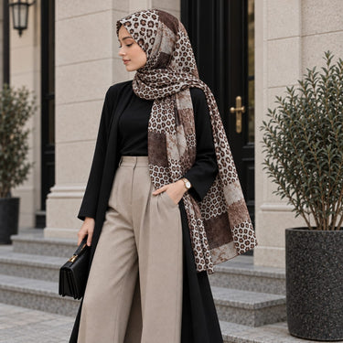 Leopards Patch Print Hijab (12)
