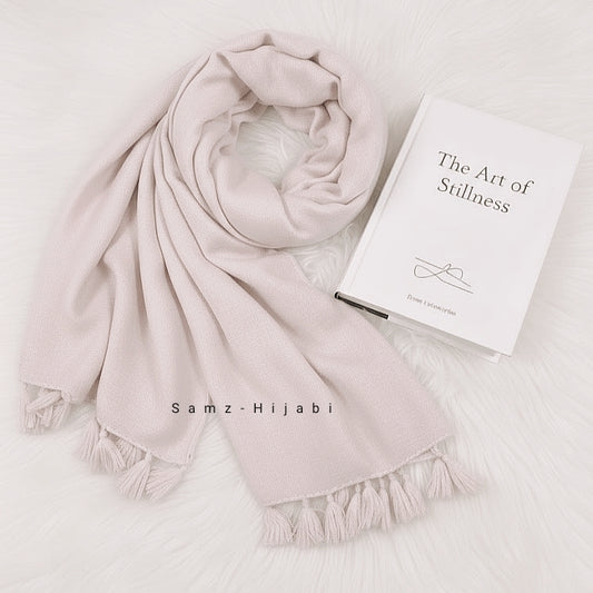Tassel Lawn Hijab (Powder Pink)