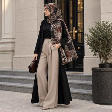 Leopards Patch Print Hijab (01)