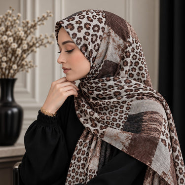 Leopards Patch Print Hijab (12)