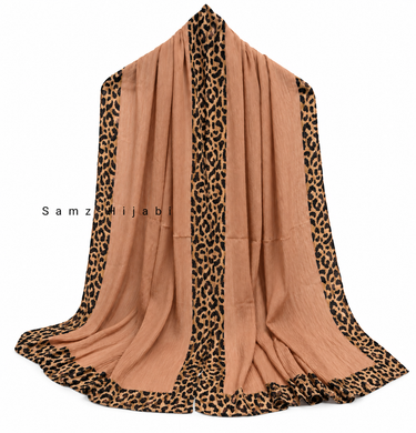 Cheetah - Crinkle Lawn Hijab Apricot