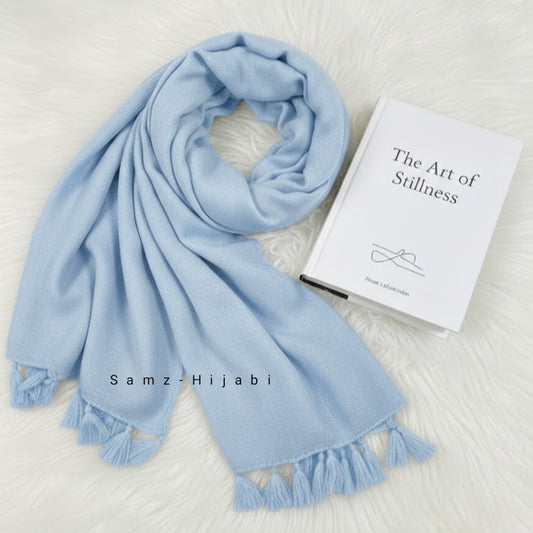 Tassel Lawn Hijab (Sky Blue)