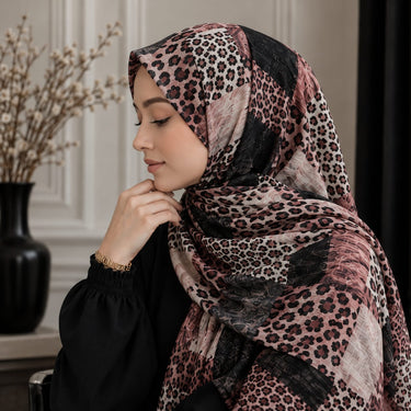 Leopards Patch Print Hijab (09)