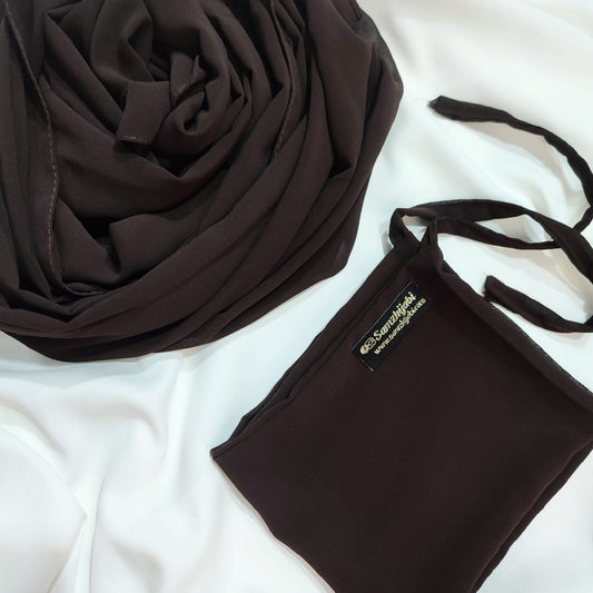 Hijab Naqab Set Chocolate Brown