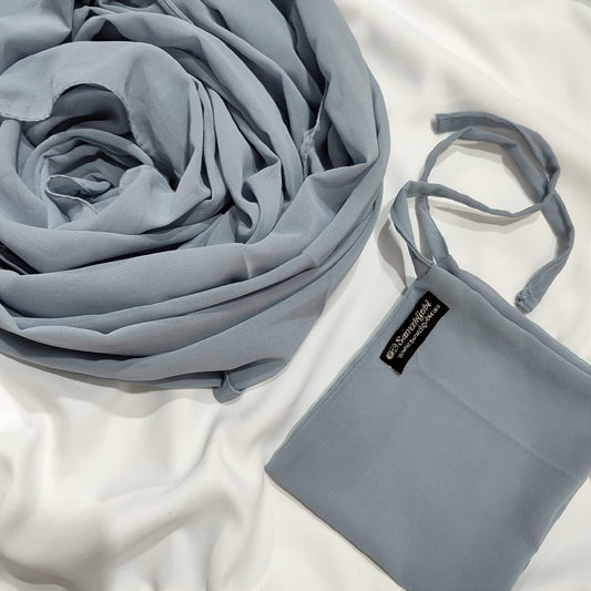 Hijab Naqab Set Gray